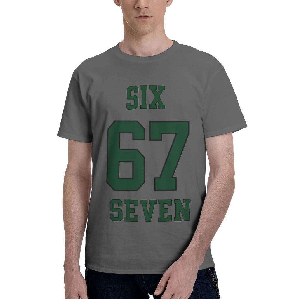 Мужская футболка на заказ Six Seven 67 с коротким рукавом, хлопковые футболки, повседневные футболки, свободный крой