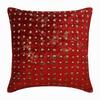 For Chair Decorative Red Pillow Covers Velvet Beaded Dotted & Gold Foil Throw Pillow Cover Circles & Dots Modern - Wheeling Around Red