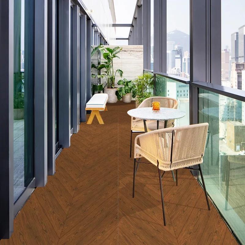 3D Самоклеящаяся толстая наклейка на пол с текстурой дерева Обои Наклейка на стену Водонепроницаемая Гостиная Туалет Кухня Домашний декор 15x90см