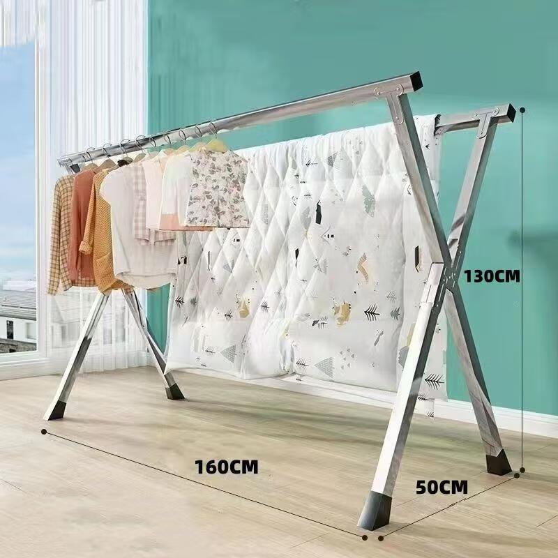Miflame 1.6M Stainless Steel Double-Rod Clothes Drying Rack