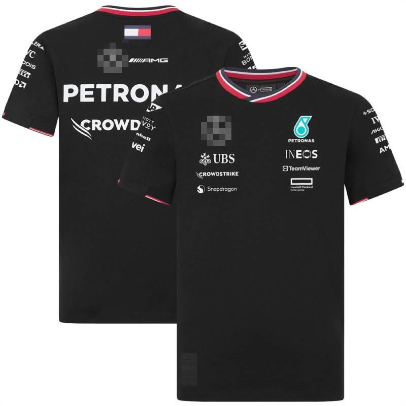 Стильная футболка 2024 F1 -benz Team с коротким рукавом и удобным свободным кроем