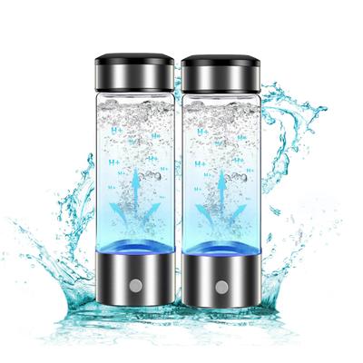 400-450 мл, 2 шт., чашка для воды, прозрачная USB-аккумуляторная машина для быстрого электролиза, богатая водородом, бутылка для воды, ионизатор воды, водород
