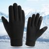 Warm Double Layer Fleece Gloves with Touch Screen Function Plush Insulated Winter Gloves for Men and Women