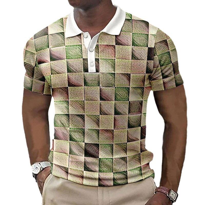 Мужская футболка поло с коротким рукавом, топы с 3D-принтом, модные, из полиэстера, дышащие, удобные, футболки поло