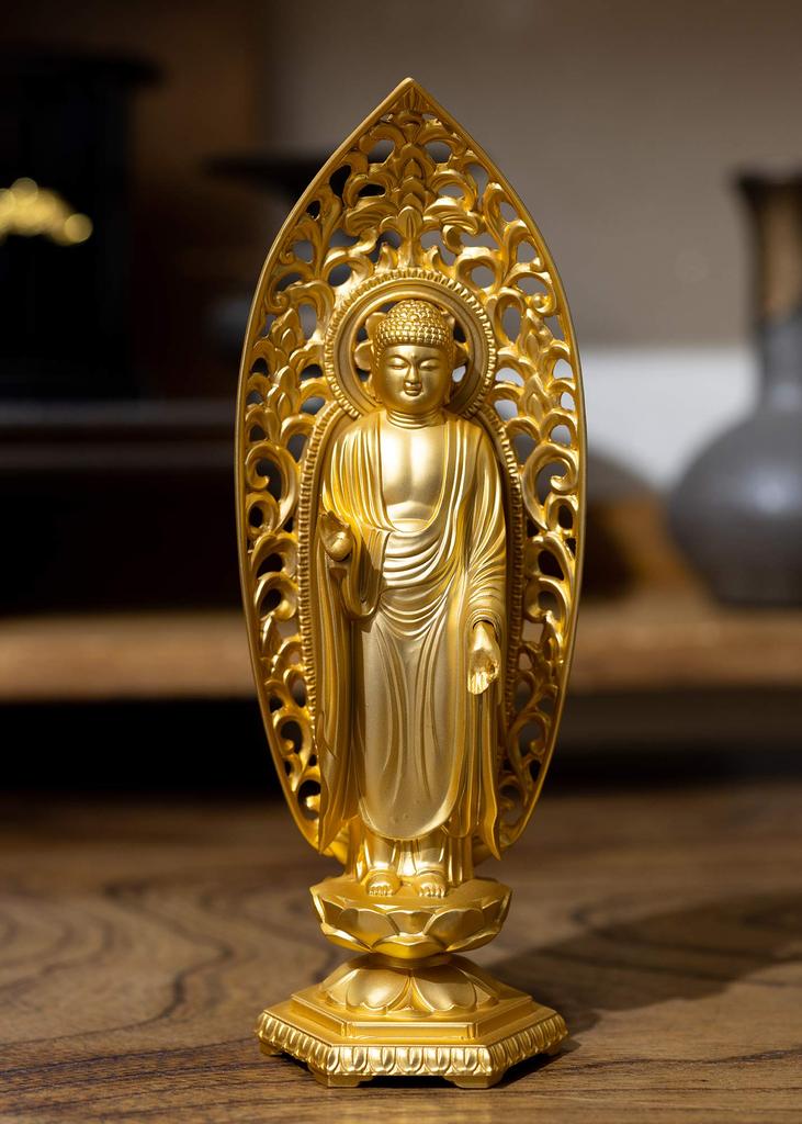 Buddha Statue Amida Nyorai Standing Statue 15cm Buddhist Hideun Makita Original In the Year of the Dog and Twelve Zodiac Guardian Zodiac Zodiac