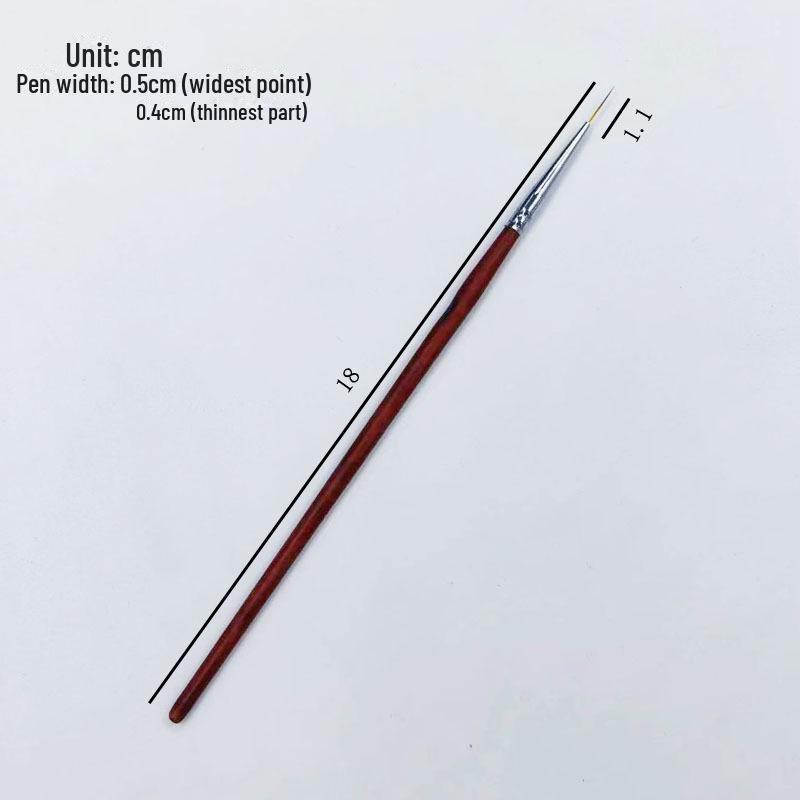 Nail Art Fine Line Drawing Brush - Wooden Handle Pen for Detailing, Painting, and Face Art