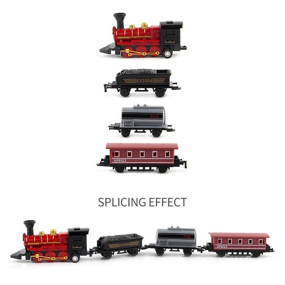 Pull-back Pull Back Model Train Miniature Simulation Train Toy  Birthday Gift