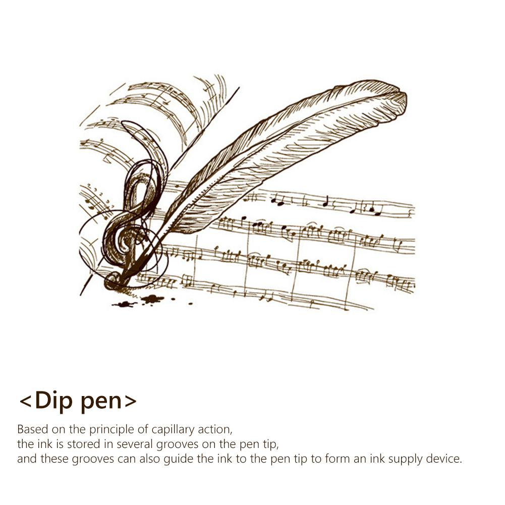 Retro Calligraphy Feather Dip Pen Writing Ink Bottle Stationery Birthday Gifts