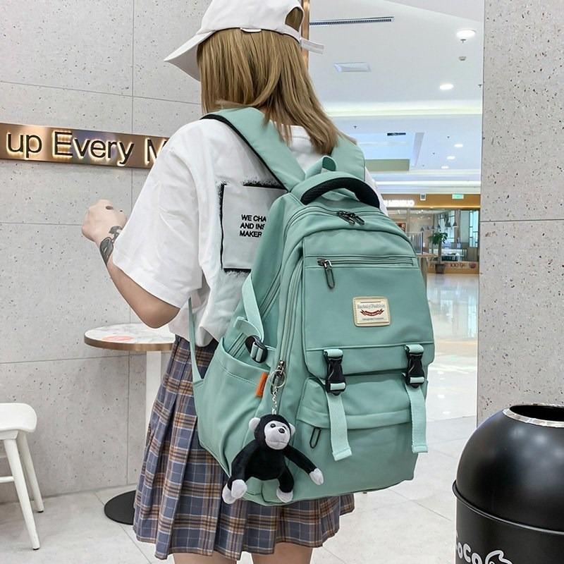 Large capacity schoolbag female junior high school student backpack high school student backpack male