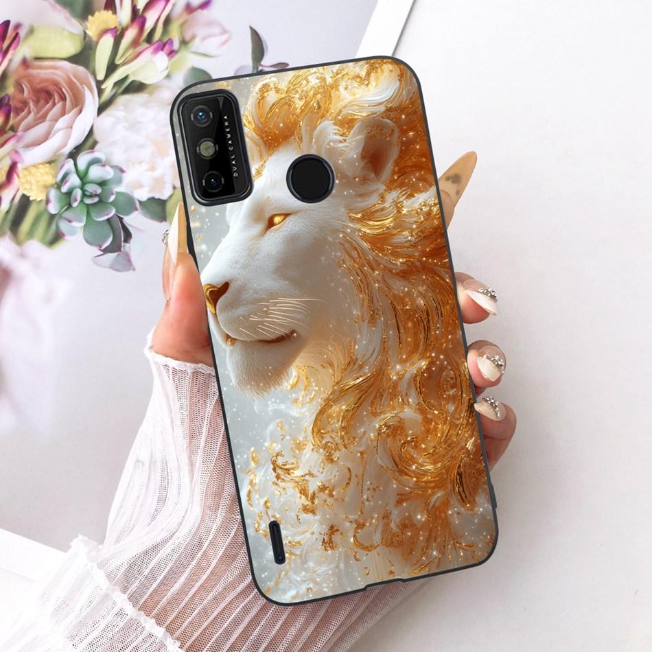Для Tecno Spark Go 2020 / Spark 6 Go KE5j KE5k KE5S Чехол для телефона с рисунком «Крутой Дракон и Тигр» Черный Силиконовый Мягкие Чехлы
