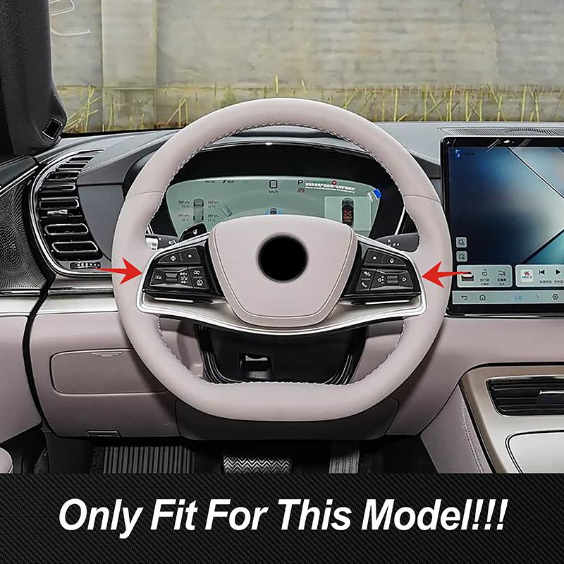 Car Styling Steering Wheel Frame Decoration Cover Trim For BYD Han Carbon Fiber Color Interior Accessories