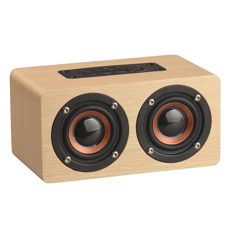 Беспроводная Bluetooth Саундбар Деревянный Компьютерный Динамик Портативный HiFi Стерео Музыкальный Surround Плеер для iPhone Sumsung Xiaomi
