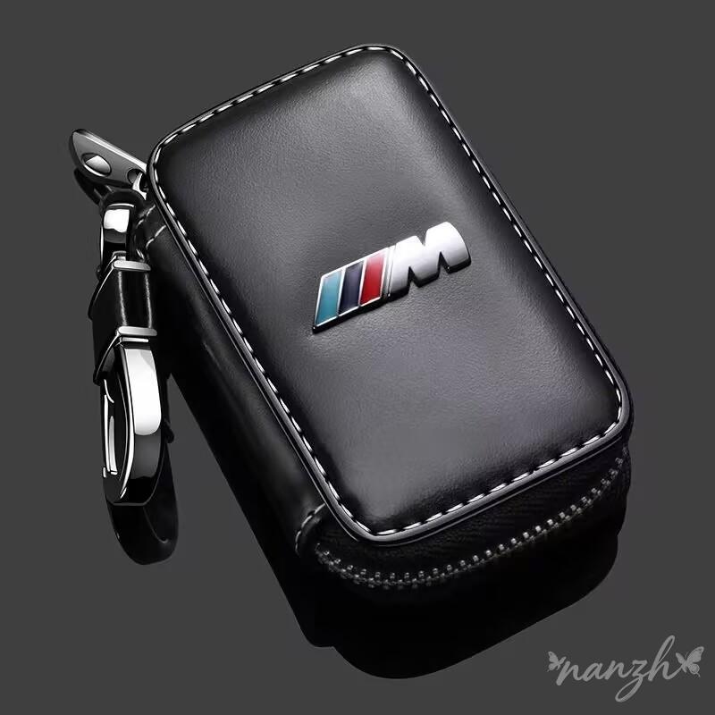 Leather Car Key Case Key Full Cover MINI Style Keychain Protector For BMW M Emblem E39 E46 E90 E60 E30 E36 E87 E53 F15 F16 F20 QQW1