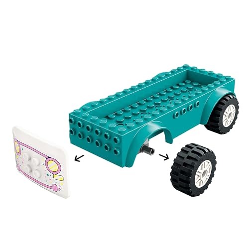 Игрушка LEGO Friends Фургончик с мороженым Хартлейк Сити, Подарок на день рождения, Обучающие строительные блоки, Ролевая игра для мальчиков и девочек, Возраст 4, 5 и 6 лет, 42644