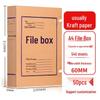 Kraft Paper Archive Box: Large Capacity, Custom Logo, Thickened Paper