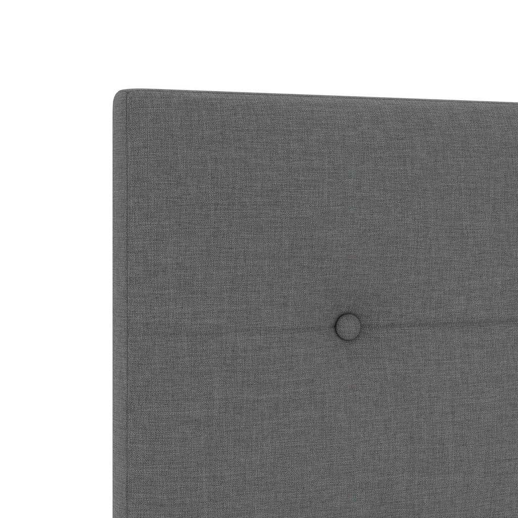 Storage Bed with Mattress Dark Grey 100 x 200 cm Fabric
