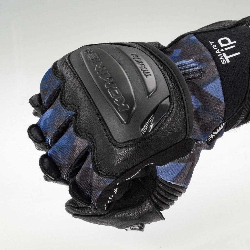 Komine Motorcycle Titanium Mesh Plaid Protective Mesh Titanium Gloves, Gloves, Navy, 2XL, GK-214 1166, Spring, Summer, Autumn, Material, Carbon,