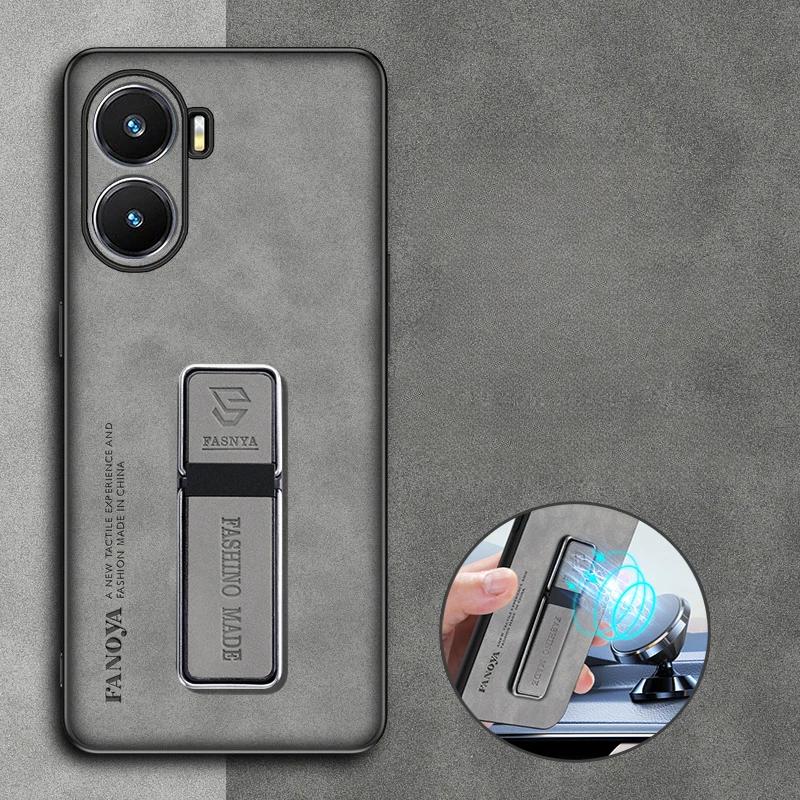 Чехол из овчины для телефона XIAOMI POCO X7 Pro X 7 X7pro, матовый силиконовый бампер, подставка-держатель, задняя крышка для POCOX7Pro, магнитный держатель