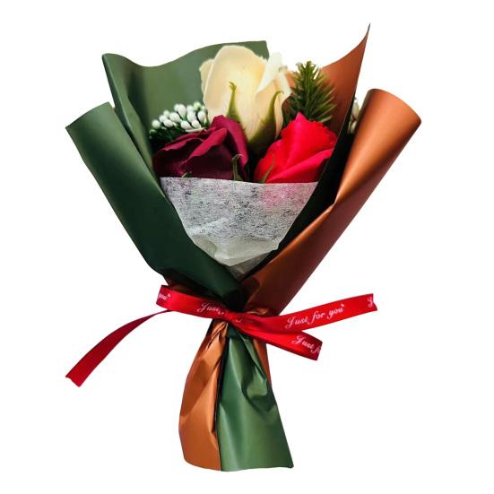 Букет из стабилизированных цветов для женщин, букет из искусственных вечных роз для Дня святого Валентина, Дня матери, Рождества, подарки на день рождения