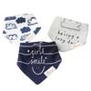 Soft Texture Drool Bibs Stripes Pattern Saliva Towels 3pcs Set Bandana Bibs  Burping Time