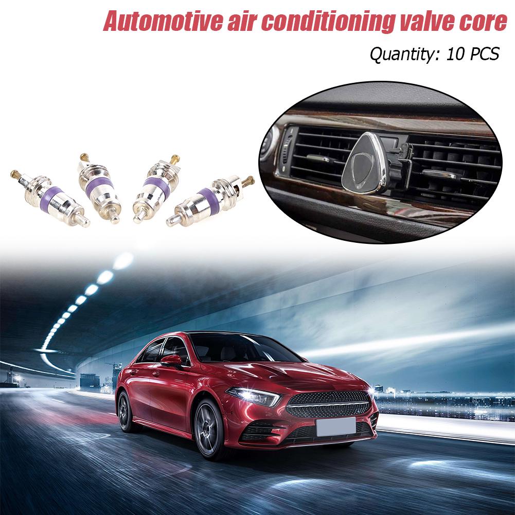 10 шт./лот универсальные медные сердечники клапанов для автомобильных кондиционеров R134a, набор инструментов для снятия сердечников клапанов кондиционера
