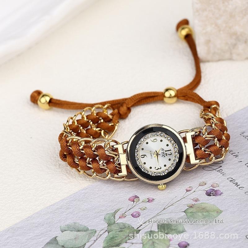 High-end lady's watch Casual Women's Watch Quartz Women's Winding Watch Fashion Hand-woven Fashion Watch Quartz Watch