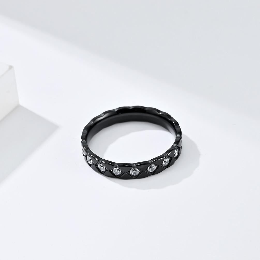 Модное кольцо из нержавеющей стали для женщин с бриллиантовым кольцом с бриллиантом и цирконием, хвостовое кольцо, ювелирное изделие, подарок