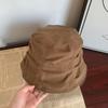 Fashion Vintage Bucket Hat for Women Solid Color Spring Autumn Sunshade Foldable Fisherman Cap Girls Outdoor Basin Hat