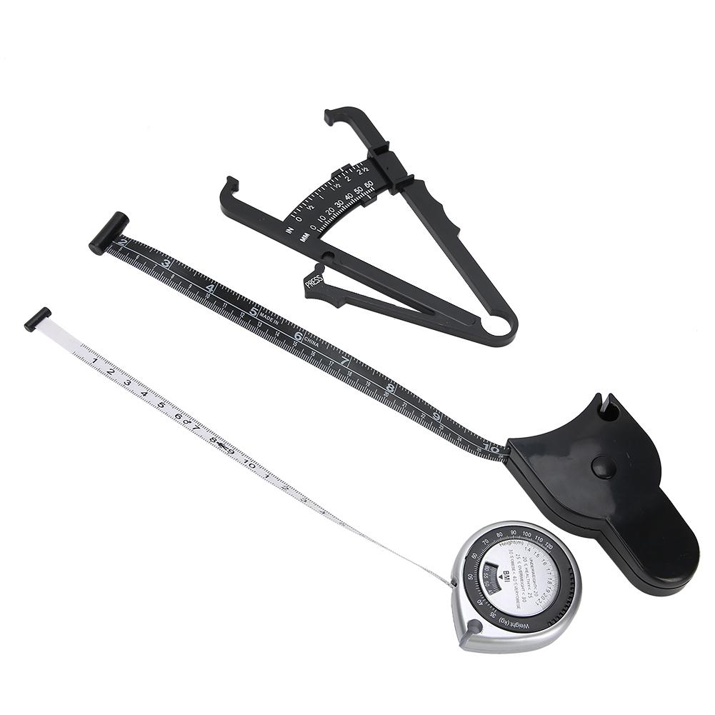 Тестер жира в организме, выдвижная измерительная лента для талии, измерительный инструмент для измерения индекса массы тела, калипер для измерения потери веса