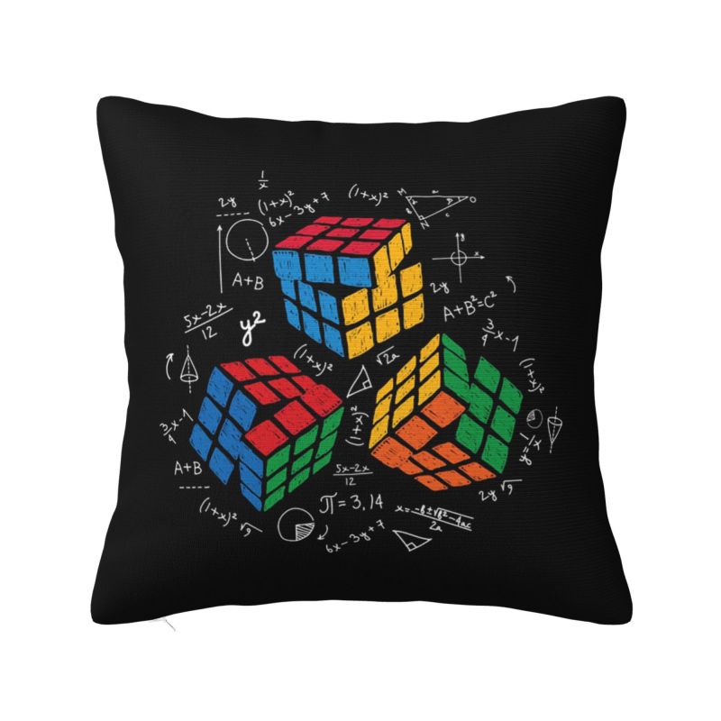 Индивидуальные Крутые Математические Кубик Рубика Rubik Rubix Игровой Куб Роскошные Наволочки Декор Спальни Для Любителей Математики Подушка в Машину