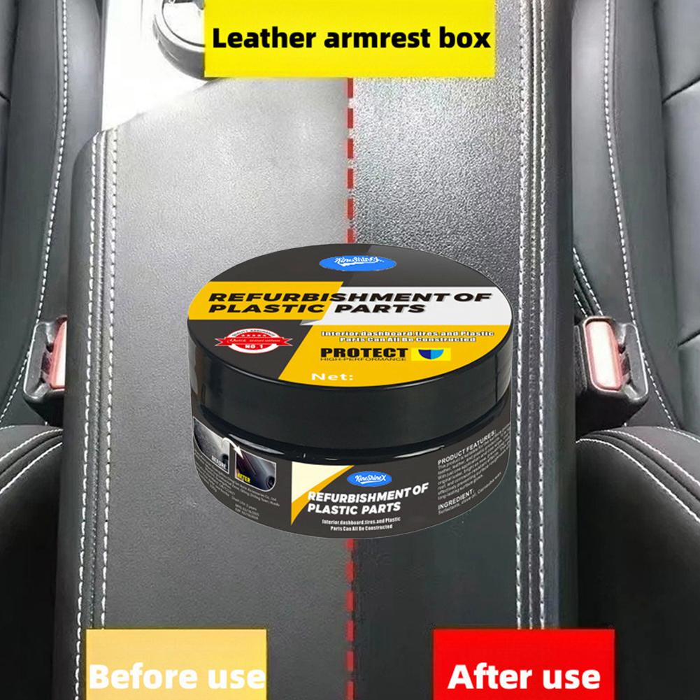 Пластиковый Ремонтный Агент для Автомобилей - Полировочный Воск для Интерьера и Пластика, Крем для Ремонта Царапин и Защиты от Старения, Подходит для Шин Q0I7