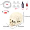 1 Set Resin Skull Aquarium Decor – Fish, Shrimp & Reptile Breeding Cave with Built-in Bubbler Stone for Oxygenation | Halloween Fish Tank Ornament