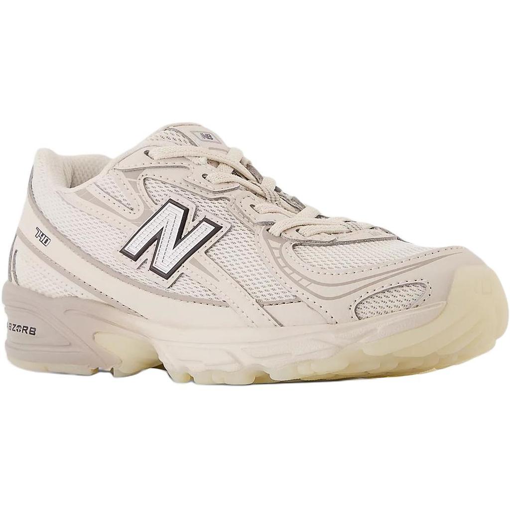 New Balance Nb 740 Эластичная шнуровка Удобные Мягкие Износостойкие Амортизирующие Низкие Повседневные Кроссовки Детские Повседневные Кроссовки Светло-бежевый PZ740LN1