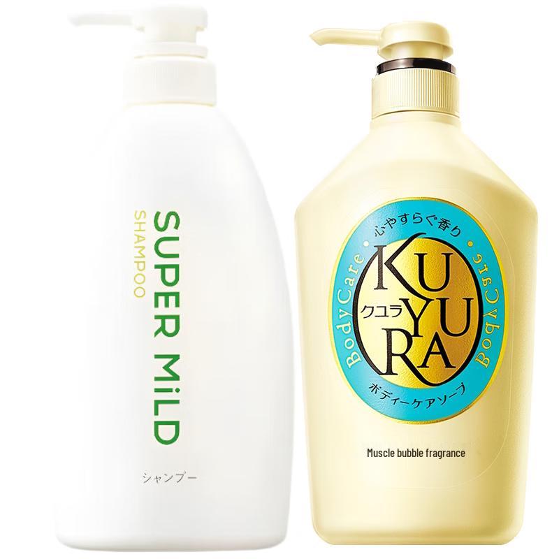 KUYURA Quiet Scent Body Wash & Green Field Aroma Shampoo Duo