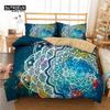 Комплект постельного белья Bohemian Mandala размера King Queen 2/3 шт. Комплект постельного белья Hippie из полиэстера с индийским этническим цветочным узором Пододеяльник Наволочка