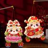 PVC Chinese Snake Year Portable Lantern Cartoon New Year Luminous Lantern  Good Luck Decoration