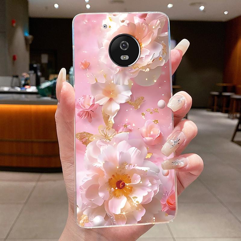 For Motorola Moto G5 Plus Case Clear Luxury Fashion Butterfly Flower Soft TPU Silicone Phone Cover for Motorola G5 Plus G5+ Case