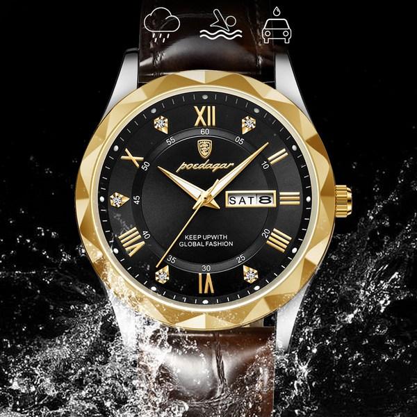 YGL Latest Leather Strap Fashion Men's Watch Luxury Multi Wristwatch Luxury Watch for Gifts