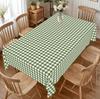 1 шт. Летняя ретро простая зеленая клетчатая скатерть, Маленькая свежая клетчатая печатная прямоугольная скатерть, Скатерть для вечеринки, Домашняя скатерть