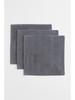 H&M Классический хлопковый набор полотенец из 3 штук, Темно-серый 1027058005