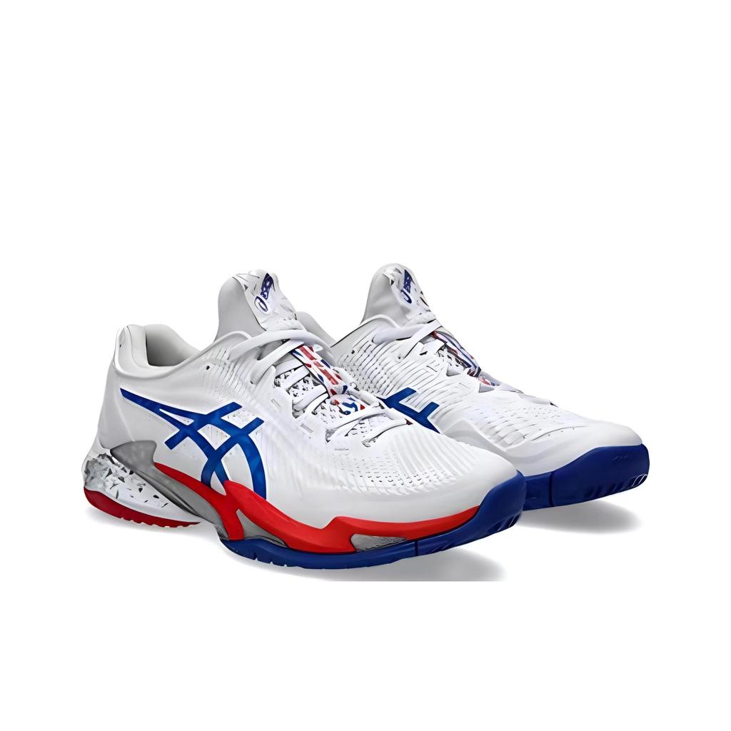 Asics Court FF 3 Novak Paris Men Sneakers White Asics-Blue 1041A480-100