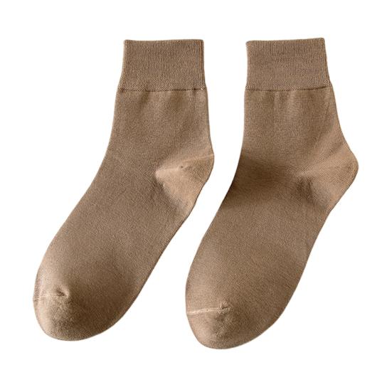 1 пара хлопковых носков унисекс средней длины без запаха, однотонные, высокая эластичность, противоскользящие, дышащие, мягкие