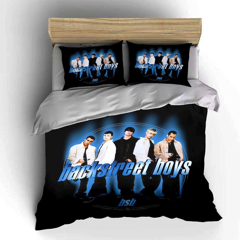 Backstreet Boys Band Print Bedding Duvet Cover Set Duvet Cover Pillowcases (1*Duvet Cover 2*Pillowcases, without duvet insert)