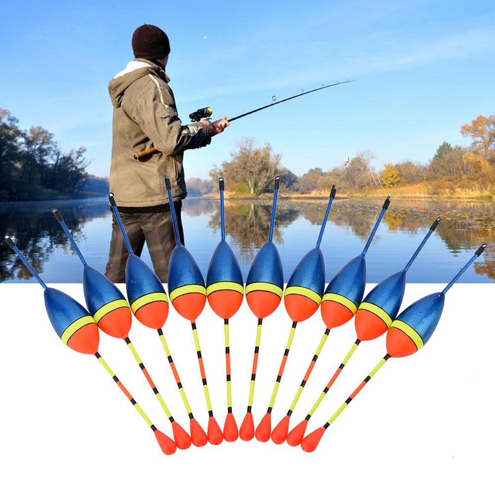 10Pcs Set Carp Fishing Float Bobbers Hooks Freshwater Saltwater Floating Tackle Tool