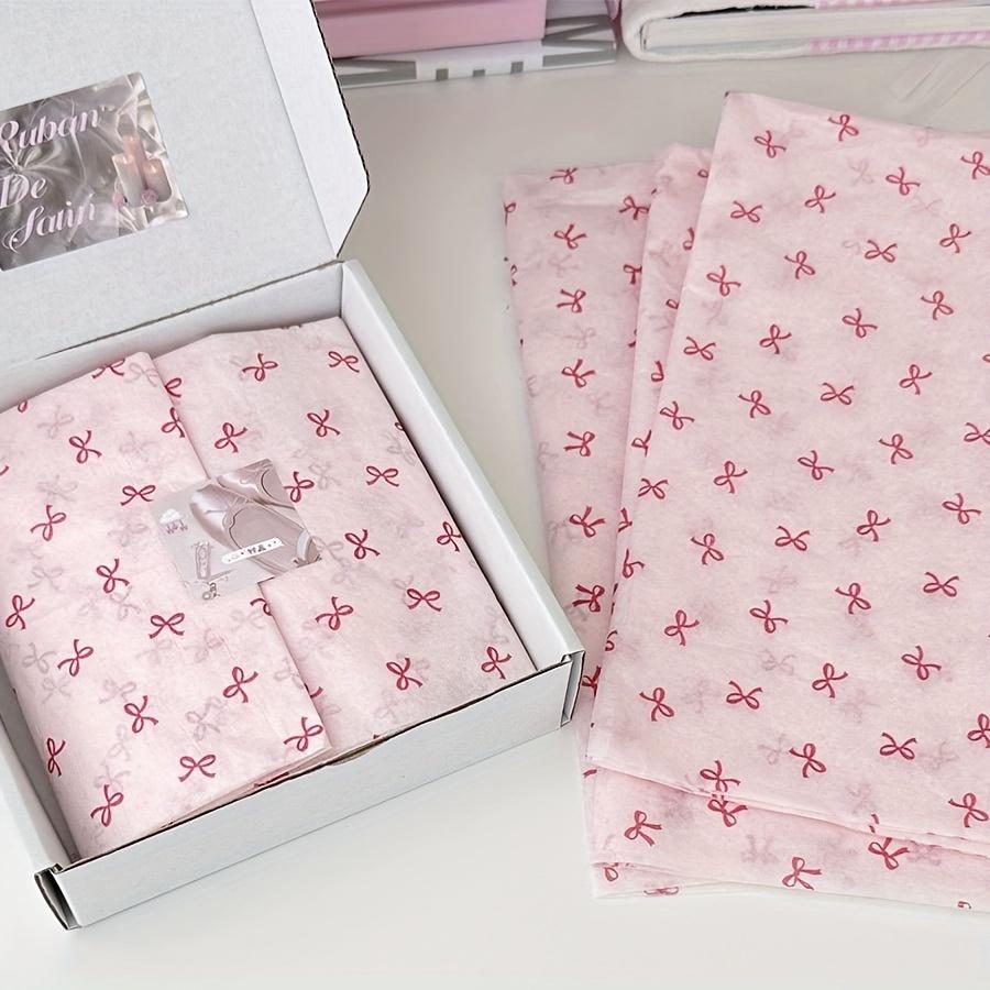 20Pcs/set Soft Thin Paper Bow Pattern Packaging Paper Flower Gift Packaging Paper Christmas Gift Decoration Gift Box Packaging Bouquet Paper