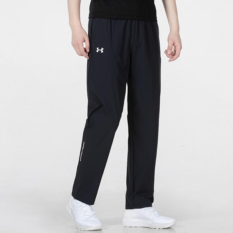 Under Armour Logo Print Long Pants Solid Color Hooded Long Sleeve Jacket Casual Sports Suit Men Suit Black 21600411-001+22500706-001