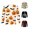 Men Tops Halloween 3D Print Round Neck Long Sleeve Tee Top Casual Regular Fit Tee Shirt Casual Street Party Wear