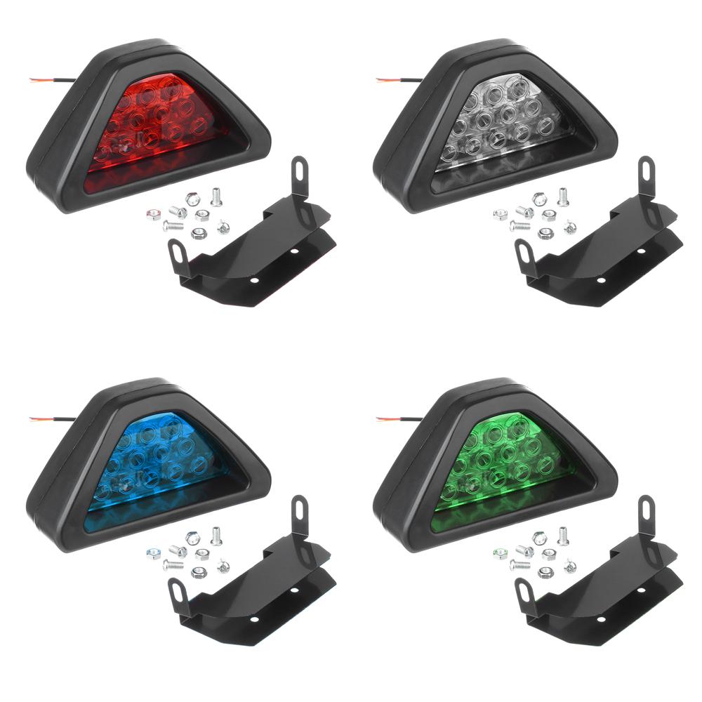 Universal Sporty Triangle 12LED Rear Fog Light Third Brake Lamp Brake Signal Lamp Stop Light