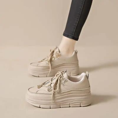 Модная платформа Коричневые лоферы Женские Высокие Женские Кроссовки Ботинки Женская обувь Спортивные кроссовки Распродажа Лоферы Верх