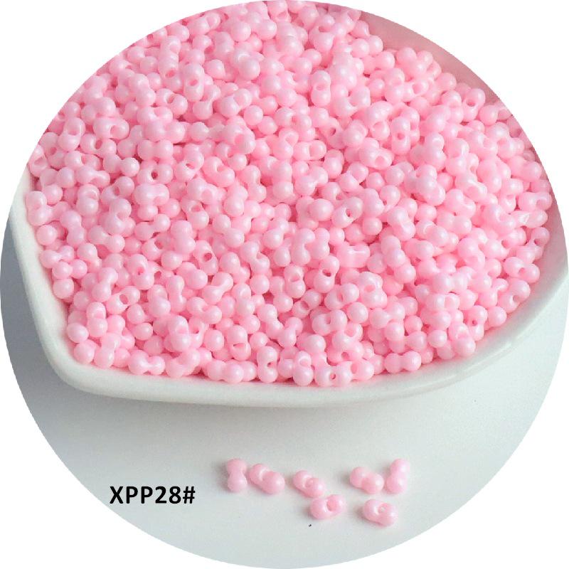 Стеклянные бусины-арахис сплошного цвета 2x4 мм для изготовления украшений и аксессуаров для волос своими руками